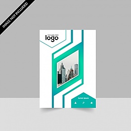 綠色和白色幾何手冊(cè)