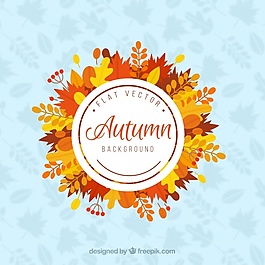 與flatautumn樂(lè)趣組成的葉子