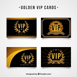 黃金VIP卡與復古風格的集合
