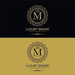 字母M豪華品牌標志