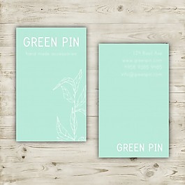 手繪植物名片模板