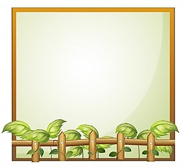 一個(gè)空的框架用木柵欄和藤蔓植物