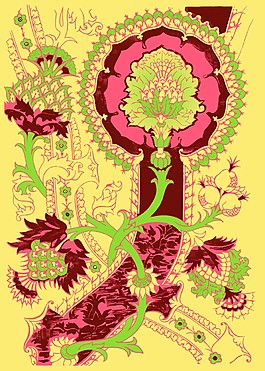 植物插畫花紋圖背景