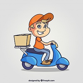 可愛的dellivery人代步車
