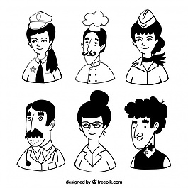 經(jīng)典風(fēng)格的卡通頭像
