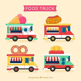 卡通食品卡車包