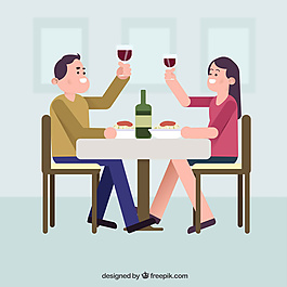 用笑臉夫婦敬酒