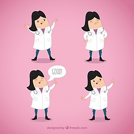 快樂(lè)的女醫(yī)生與平面設(shè)計(jì)收藏