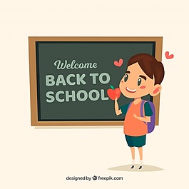 爱上学校的小男孩