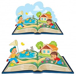 年輕的孩子們學習自然是一本打開的書