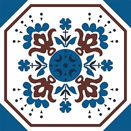 棕藍(lán)色幾何印花經(jīng)典填充背景素材
