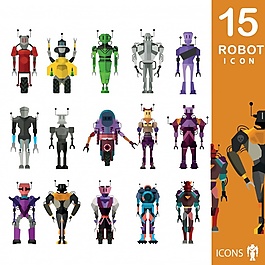 機(jī)器人的圖標(biāo)集