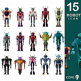 機(jī)器人的圖標(biāo)集