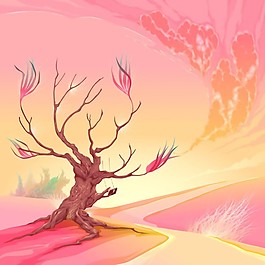 粉红色的风景