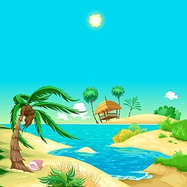 卡通海滩