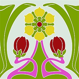 唯美綻放花卉背景素材