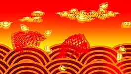 新春喜慶元寶剪紙魚