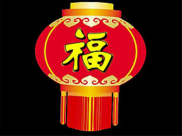 春節(jié)福字燈籠裝飾視頻素材