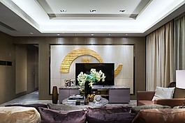 時(shí)尚客廳裝修設(shè)計(jì)圖