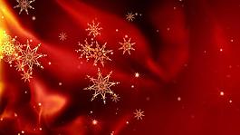 浪漫紅色背景圣誕雪花裝飾素材
