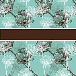 小清新花朵平鋪海報背景素材