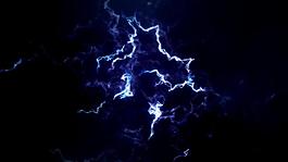 夜空中電流閃電變換視頻素材