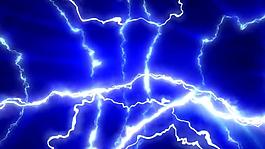 藍白電流閃電視頻素材