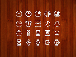 線條矢量鐘表時(shí)鐘icon圖標(biāo)設(shè)計(jì)