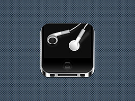 迷你ipod耳機(jī)圖標(biāo)PSD素材