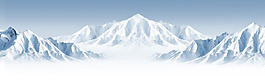唯美雪山banner背景素材