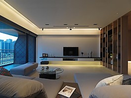 時(shí)尚簡(jiǎn)約創(chuàng)意客廳電視背景墻效果圖