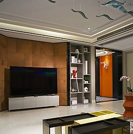 現(xiàn)代歐式時(shí)尚風(fēng)格客廳電視背景墻效果圖