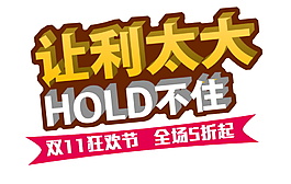 2017雙11讓利太大字體