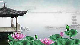 中國風(fēng)水墨建筑大屏視頻素材