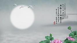 中國(guó)風(fēng)淡雅月亮古詩(shī)視頻素材