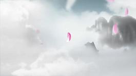 古典水墨仙境中國(guó)風(fēng)山水畫(huà)