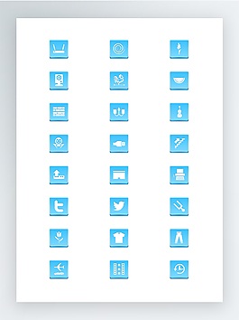 藍(lán)色按鈕形式圖標(biāo)