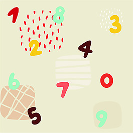 數(shù)字矢量填充背景素材