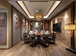 室內(nèi)餐廳中式現(xiàn)代裝修效果