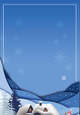 浪漫雪花夜晚背景
