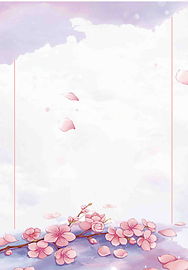 浪漫粉色桃花背景