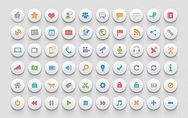 浮动圆形图标icon素材psd