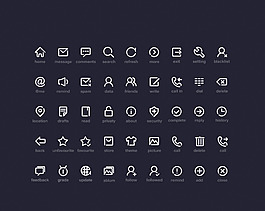 迷你线条矢量icon图标设计