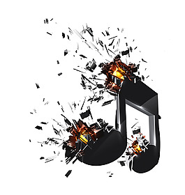 創意音樂爆炸符合png元素素材