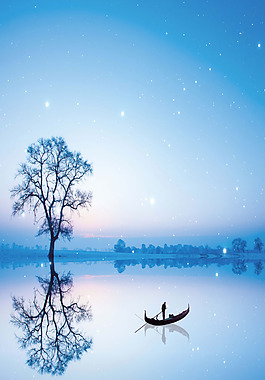 浪漫唯美夜空背景