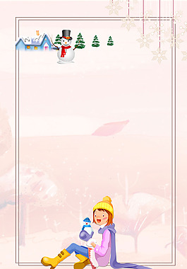 浪漫冬季雪花背景