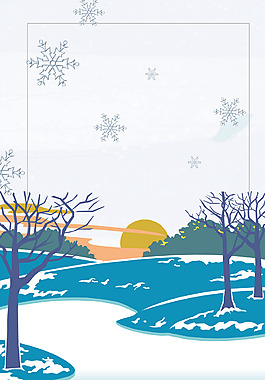 浪漫冬季雪花背景