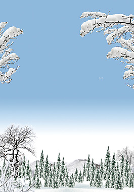 浪漫冬季雪花背景