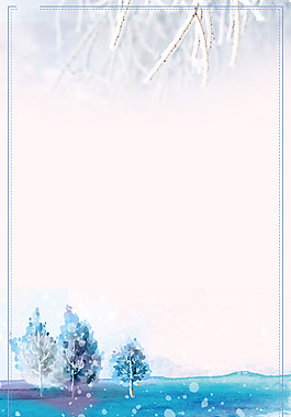 浪漫雪花森林背景