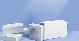 簡約白色方塊banner背景素材